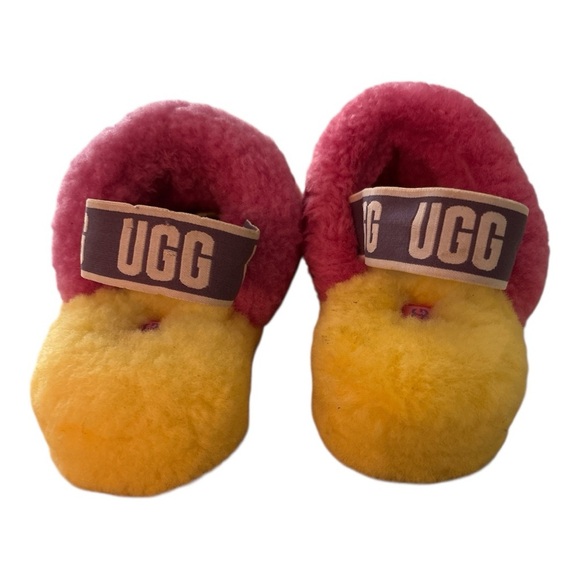 UGG Vibrant Striped Fluff Yeah Slippers.
1” Platform and heel strap - Picture 6 of 9
